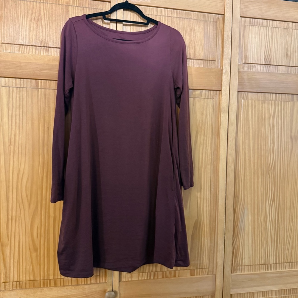LAST CHANCE CLOSET CLOSING Wool& Rowena Swing Dress Merino Wool Blend  Purple
